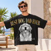 Personalized Vintage Photo Best Dog Dad, Dog Mom Ever Shoulder to Shoulder Comfort Shirt HA75 919562