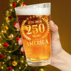 America 250 Years America 250th Anniversary Print Beer Glass HA75 897426