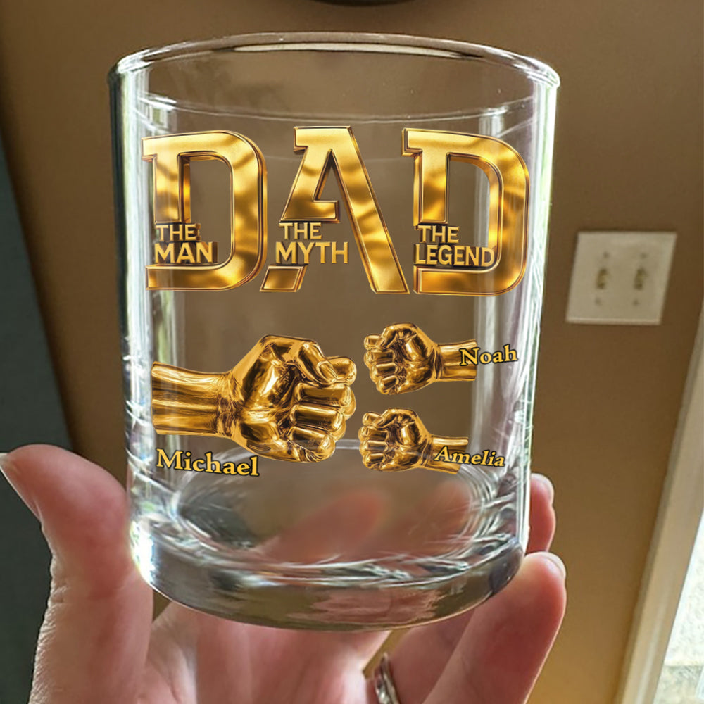 Personalized The Man The Myth The Legend Dad Whiskey Glass CH07 911360