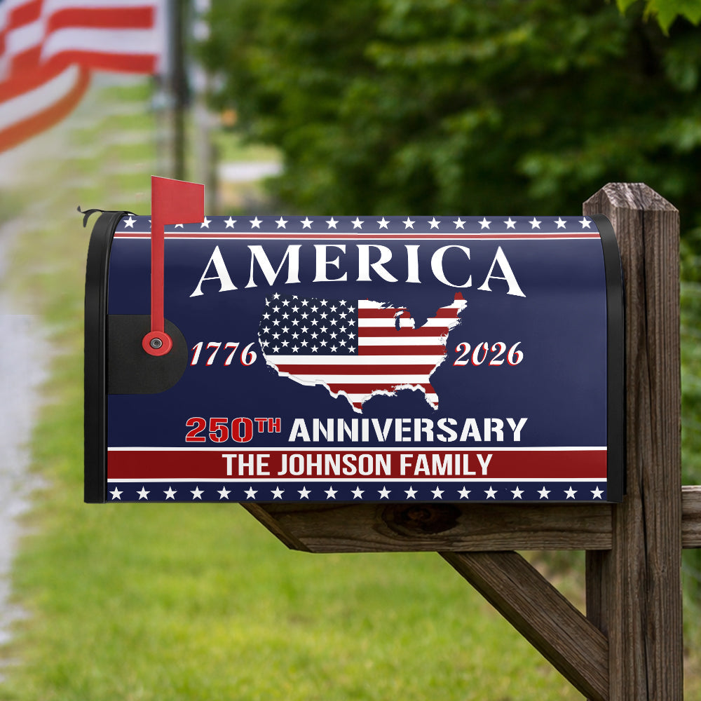 Personalized Family Name America 250th Anniversary Mailbox Cover HO82 900898