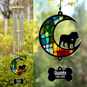 Custom Name And Dog Memorial Acrylic Wind Chimes TH10 894209