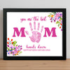 Custom Name You Are The Best Mom Handprint 2-Layered Wooden Plaque With Stand TH10 169011