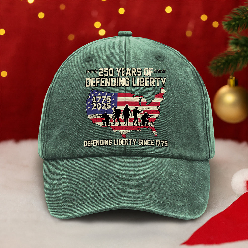 250 Years Of Defending Liberty Washed Denim Baseball Cap TH10 894689