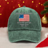 Custom Descendant of a Patriot Heritage Washed Denim Baseball Cap LM32 895549