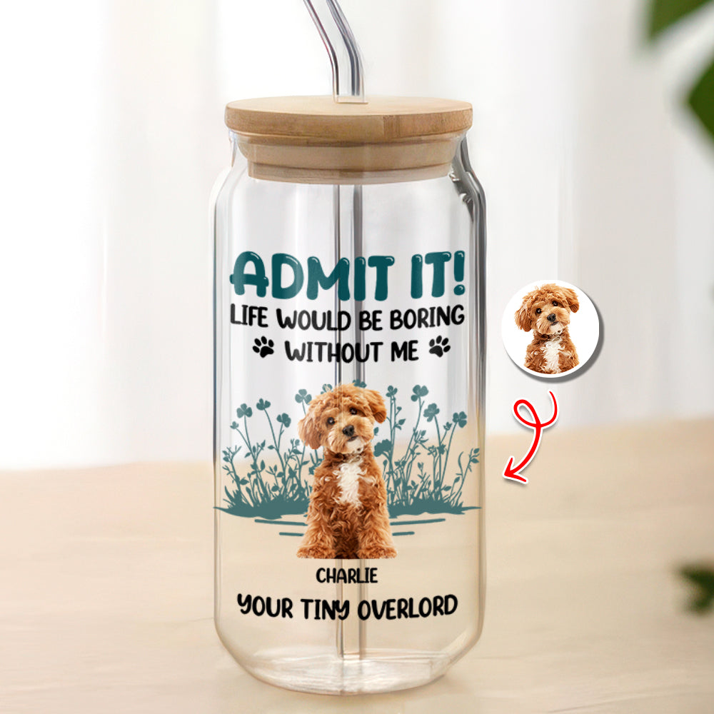 Custom Photo Admit It - Personalized Glass Can With Lid HO82 894670