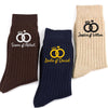Personalized Name Wedding Rings Embroidered Socks, Custom Gift for Couples LM32 669785
