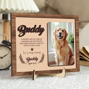 Custom Pet Photo Wooden Memorial Plaque, Gift For Dog And Cat Lovers HO82 894320