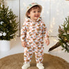 Custom Dog Cat Face Gingham Pattern Onesie Pajamas For Dog Cat Lovers LM32 669735