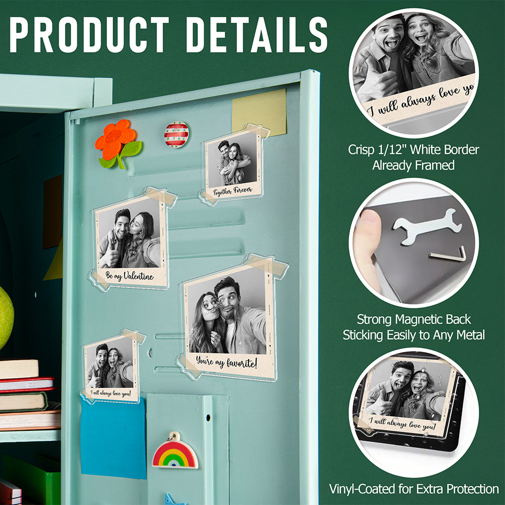 Custom Couple Photo Acrylic Fridge Magnet Valentine Gift, Anniversary Gift HA75 920108