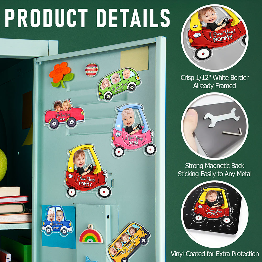 Custom Photo Funny Kid Car Acrylic Fridge Magnet LM32 899183