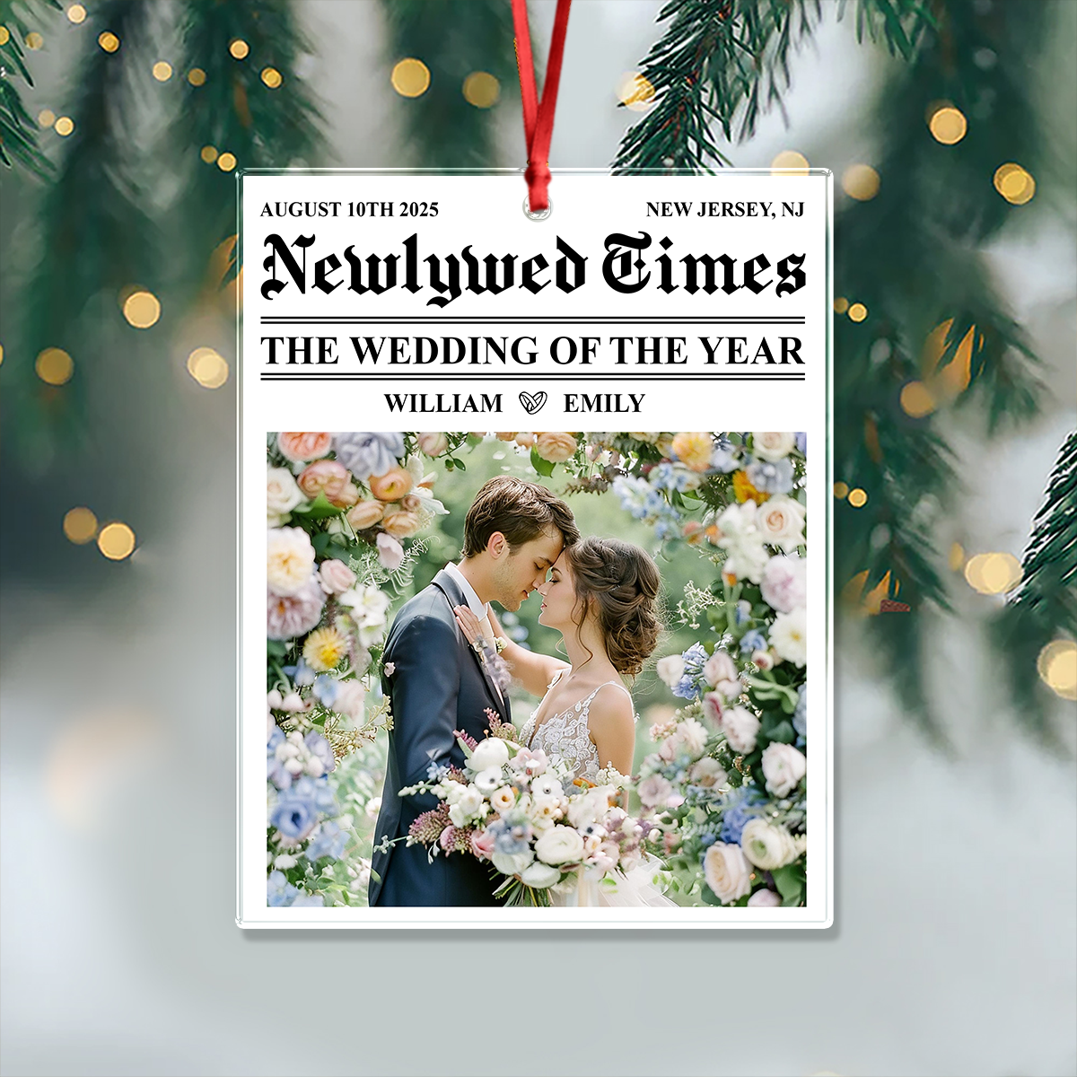 Custom Photo The Wedding Of The Year Couple Acrylic Ornament HA75 897512