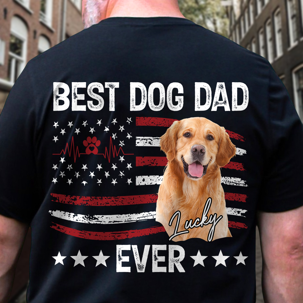 Custom Photo Best Dog And Cat Dad Ever Dark Shirt CH07 895888