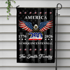 Custom Family Name 250 Years American Anniversary Garden Flag CH07 910036