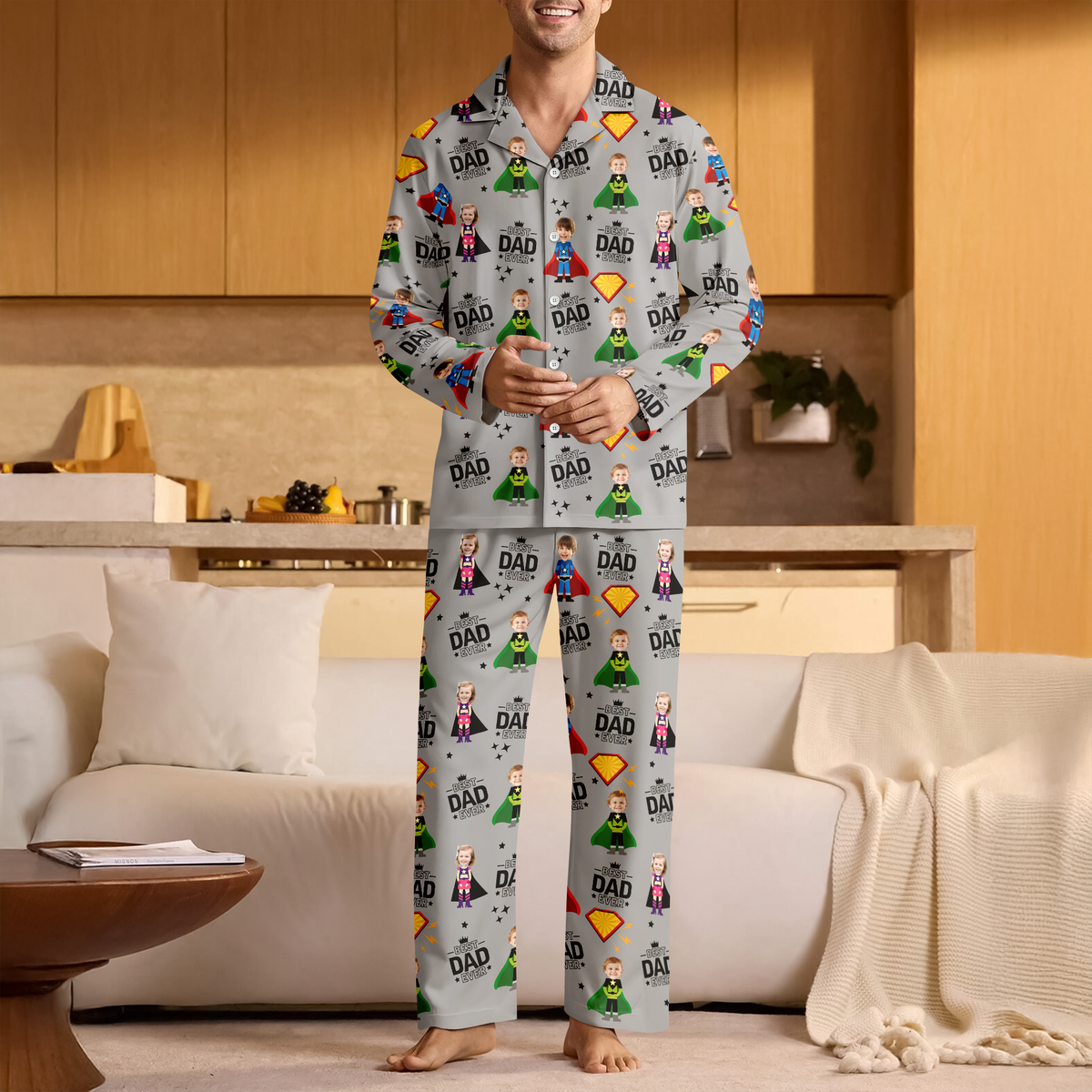 Custom Face Kid Best Mom Ever, Best Dad Ever Pajamas HA75 892878