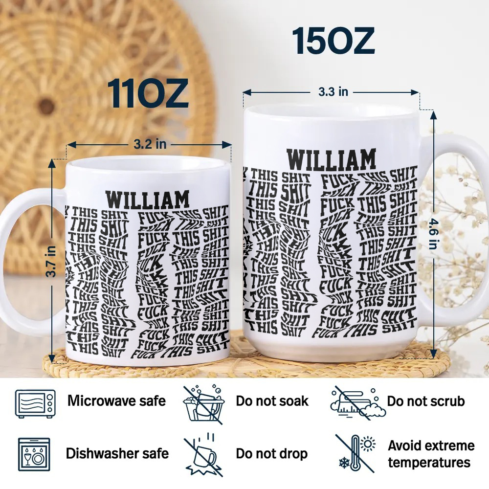 Custom Name Hidden Swear Message Funny Mug Gift For BFF, Coworkers CH07 895944