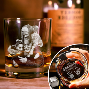 Custom Photo This Grandpa Belongs To Me Whiskey Glass TH10 892923