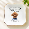Custom Photo Our Humans Are Engaged Ring Dish Engagement Gift For Dog Lover HO82 901096