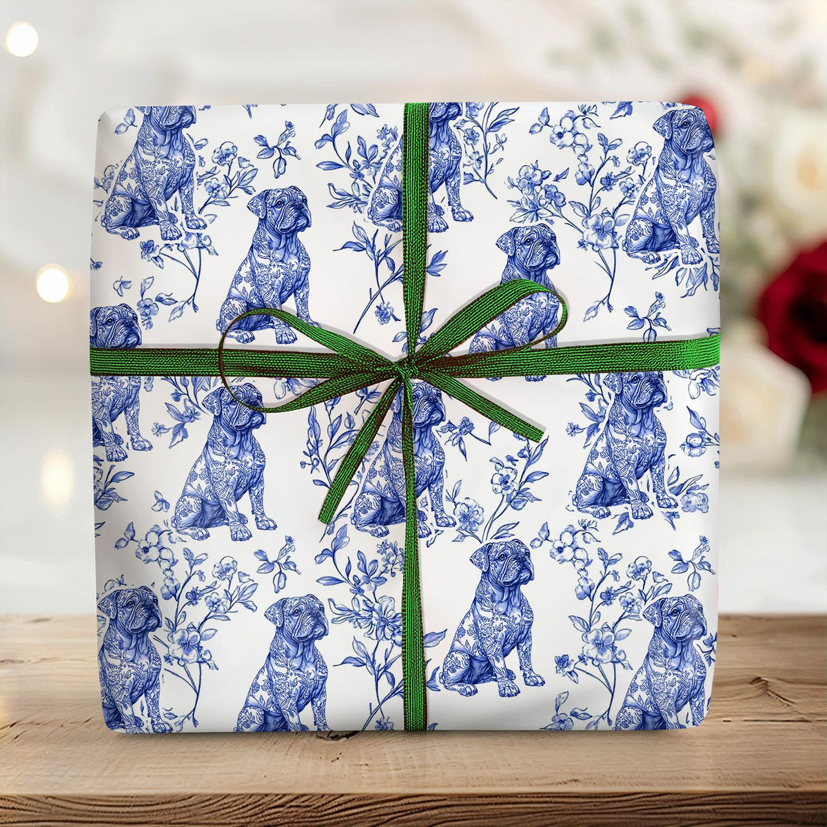 Dog Toile Fabri - Personalized Wrapping Paper Gift For Dog Lover CH07 896304