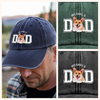 Personalized Dog Cat Dad Washed Denim Baseball Cap Gift For Father's Day HO82 893954