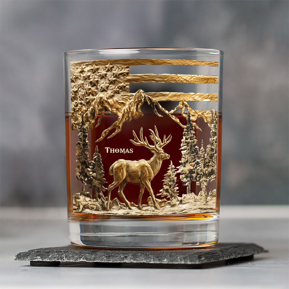 Hunting For Life - Personalized Deer Hunting Whiskey Glass CH07 895390