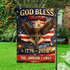Custom Family Name God Bless America 1776 - 2026 Garden Flag TH10 898531