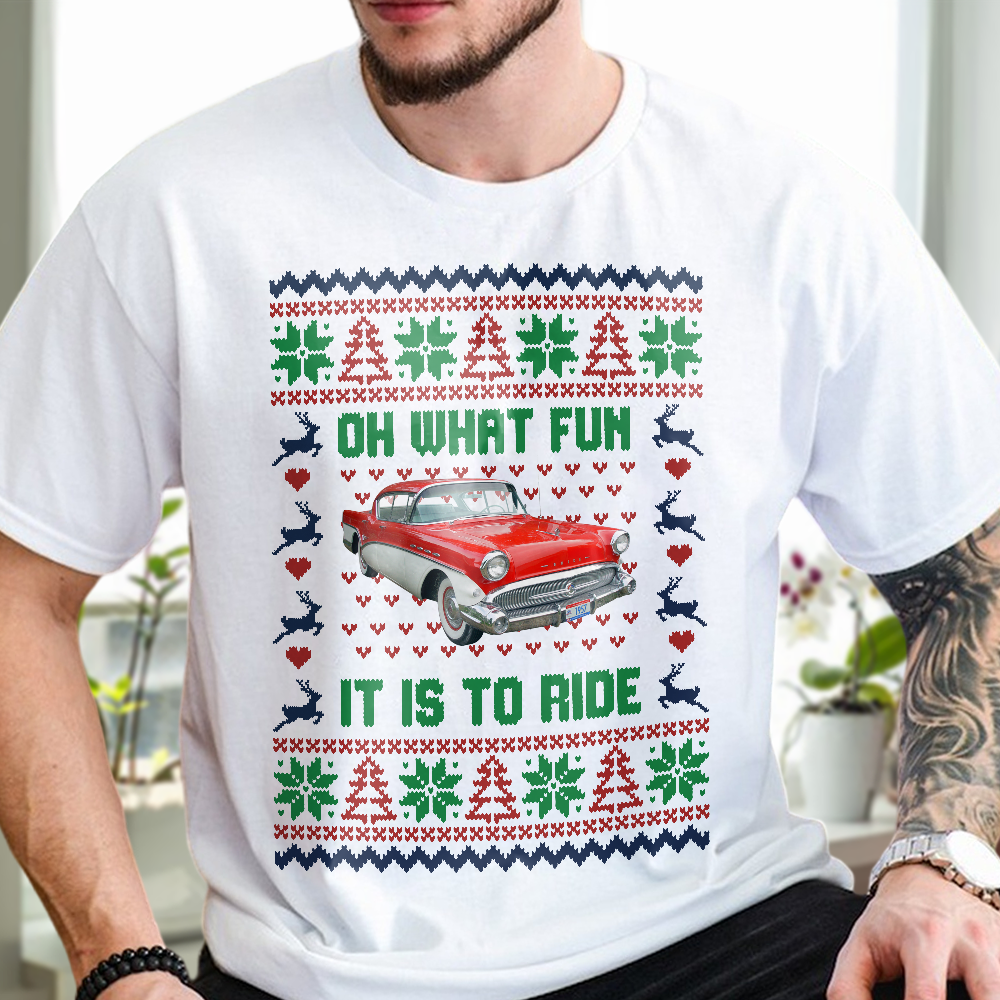 Custom Car Photo Oh What Fun It Is To Ride Bright Shirt Gift For Car Lover HA75 898148