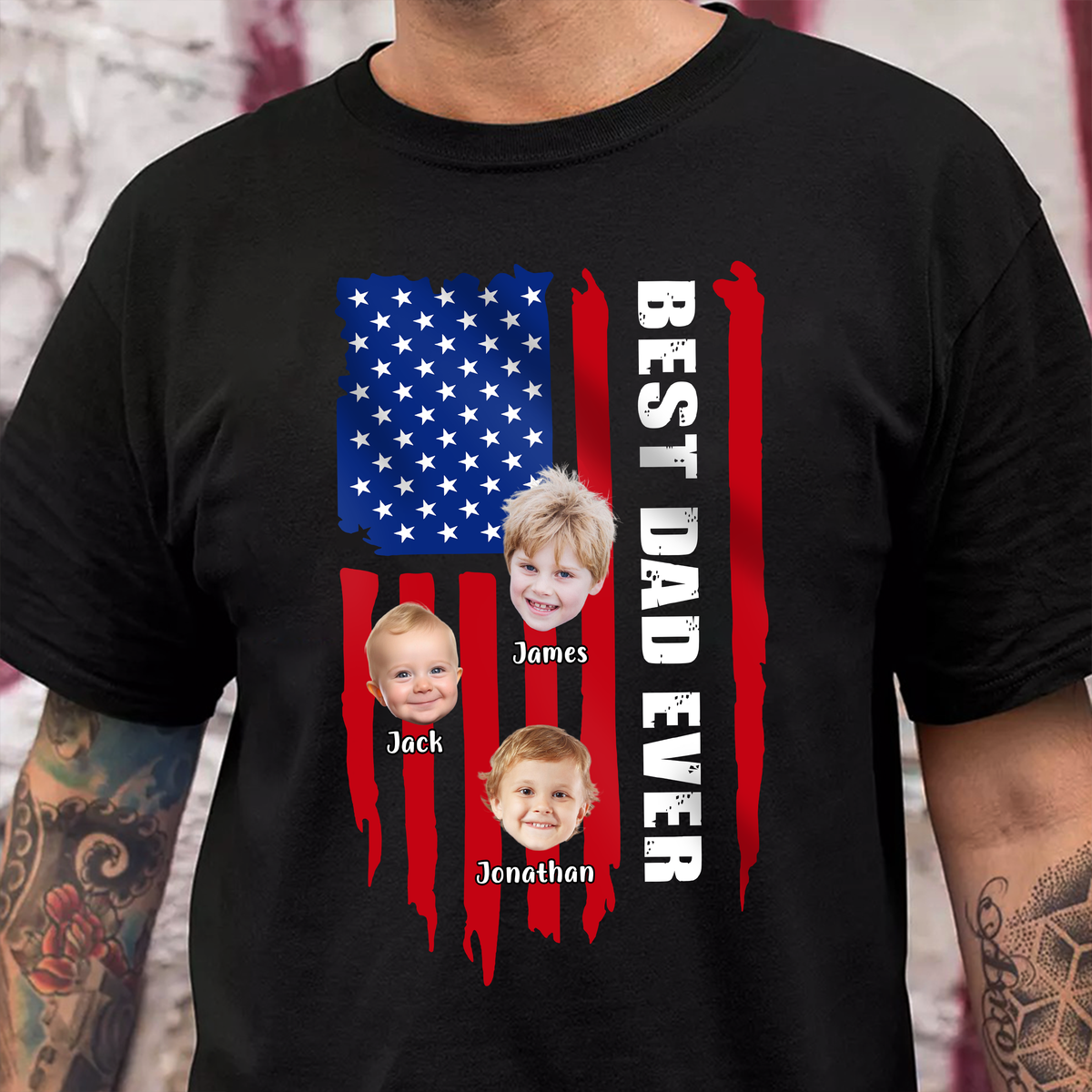 Custom Photo Best Dad Ever Front Shirt TH10 892935