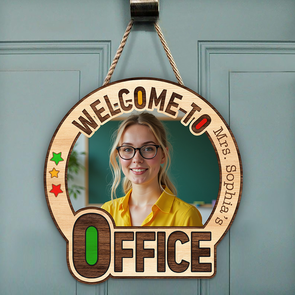 Custom Photo Welcome To My Office Doorsign Office Decor Gift For Teach ...
