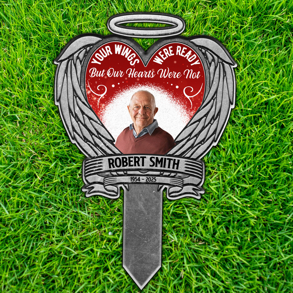 Custom Photo Always On Our Minds - Forever In Our Hearts Garden Stake HA75 892702