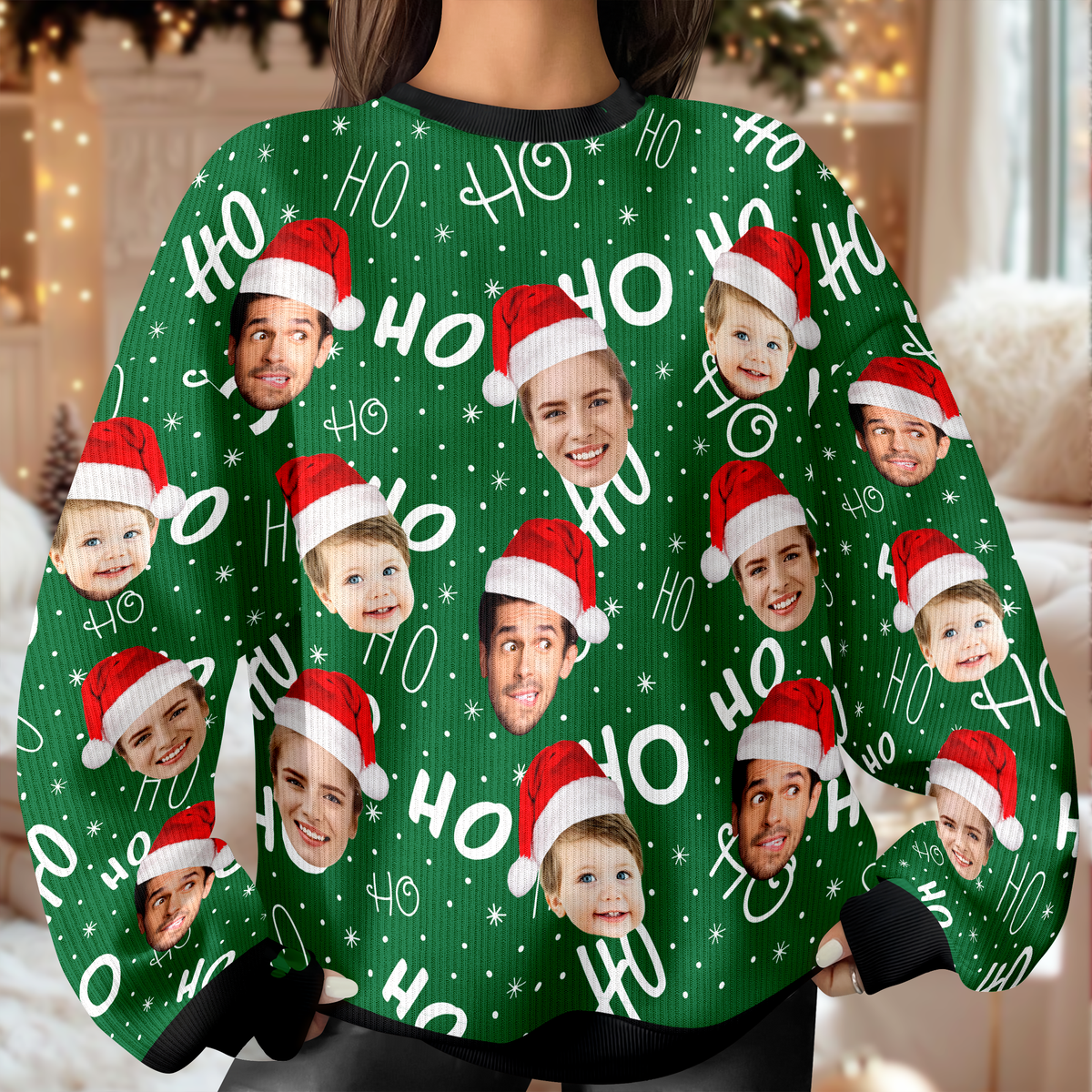 Custom Funny Face Christmas Ugly Sweater Family Gift For Family HA75 892894
