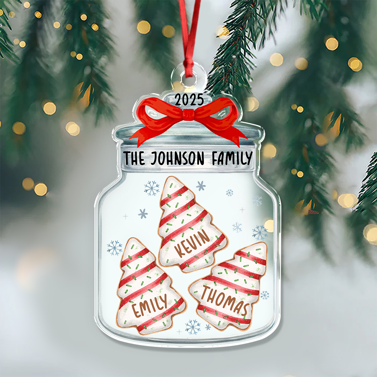 Personalized Family Name Christmas Acrylic Ornament Gift For Family LM32 897383