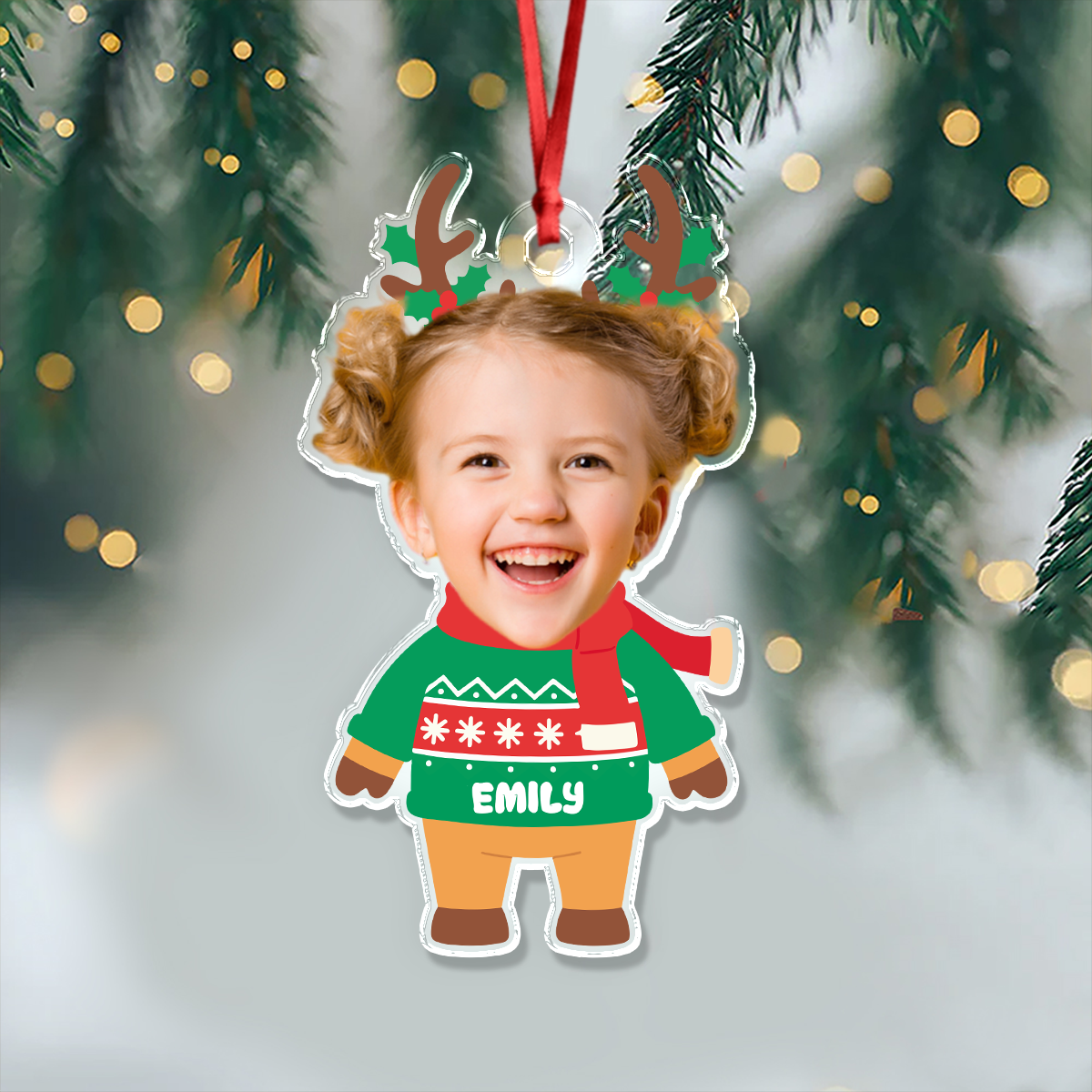 Custom Photo Baby Santa - Personalized Family Acrylic Ornament CH07 899196