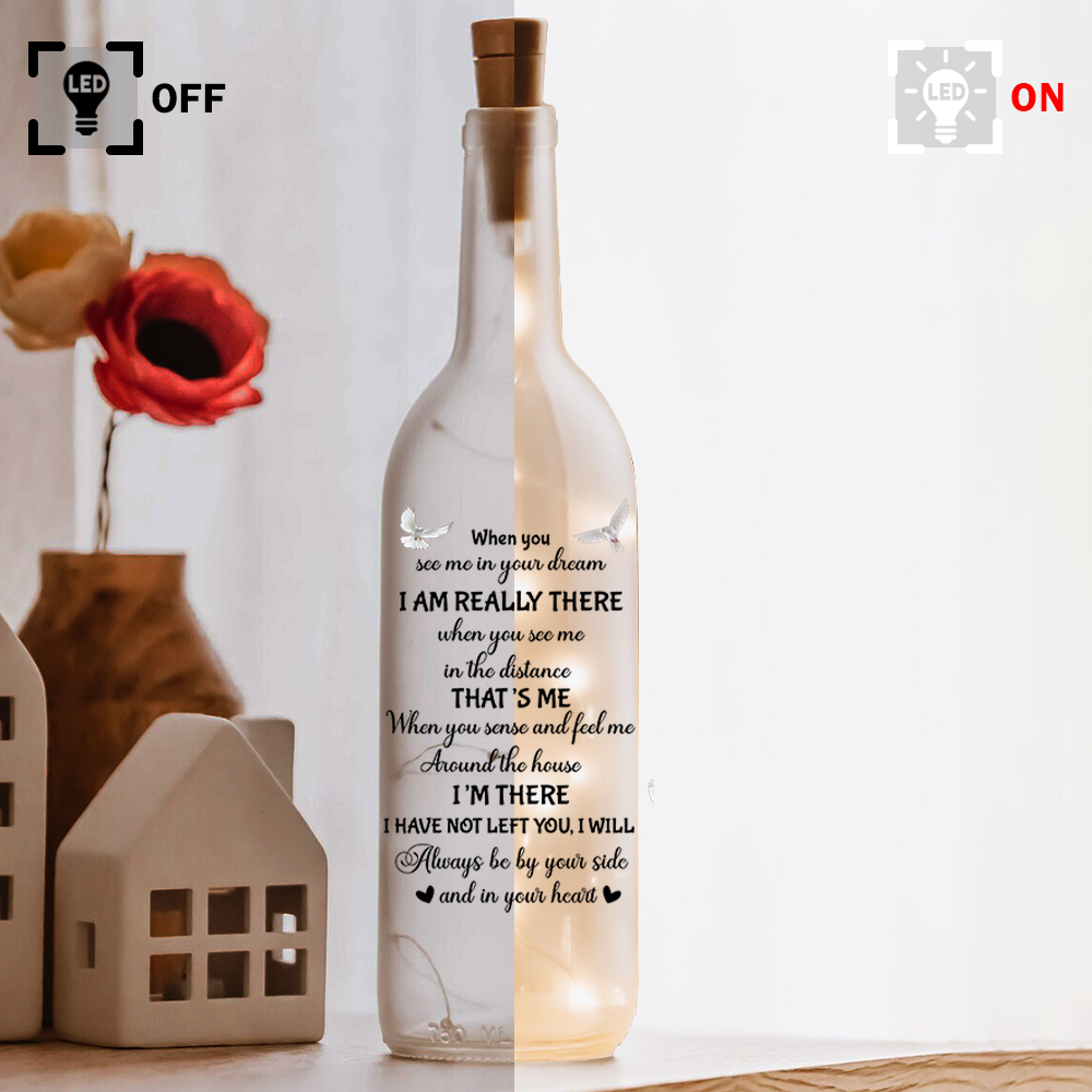 Custom Photo When You See Me In Your Dream Dog Memorial Bottle Lamp LM32 893163