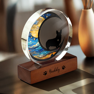 Don’t Cry Because It Is Over Pet Memorial Round Acrylic Frame Block TH10 894071