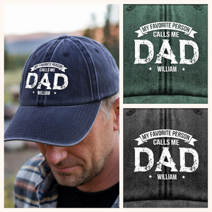 My Favorite People Call Me Daddy Washed Denim Baseball Cap HA75 892490