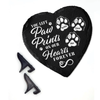 You Left Paw Prints On Our Hearts Forever Personalized Dog Memorial Heart Shaped Stone CH07 896522