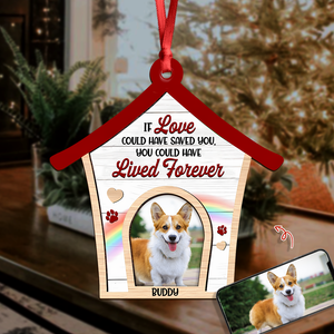 Custom Photo Dog Loss Memorial Wood Ornament CH07 896906