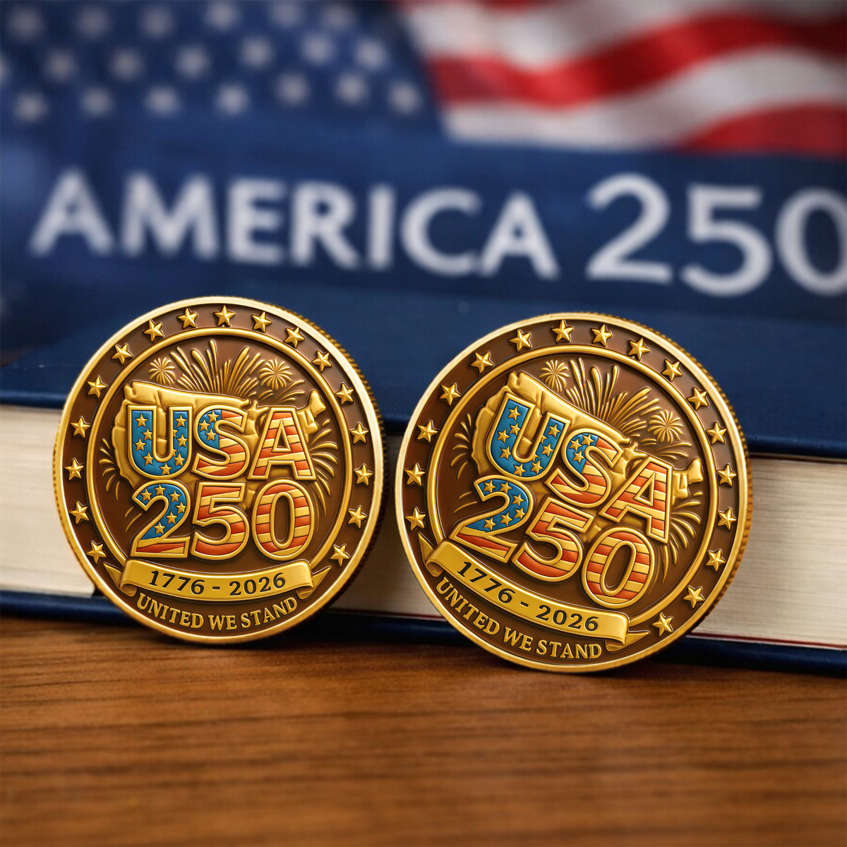 USA 250 Anniversary 1776-2026 United We Stand Coin HO82 901864