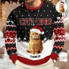 Custom Cat Photo - Cat Mom Cat Dad Christmas Pattern Ugly Sweater Christmas Gift HA75 897612