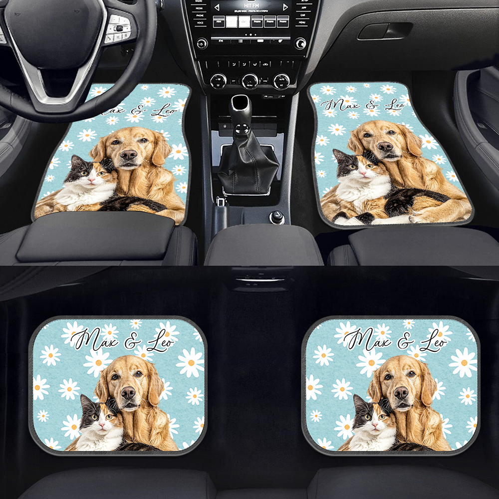 Custom Pet Photo Car Floor Mat For Dog And Cat Lovers HO82 894508