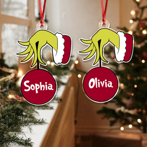 Personalized Elf Hold Christmas Ball Acrylic Ornament TH10 896391