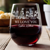 I Love You Mom Personalized MOM Floral Wine Glass Mother's Day Gift CH07 910856