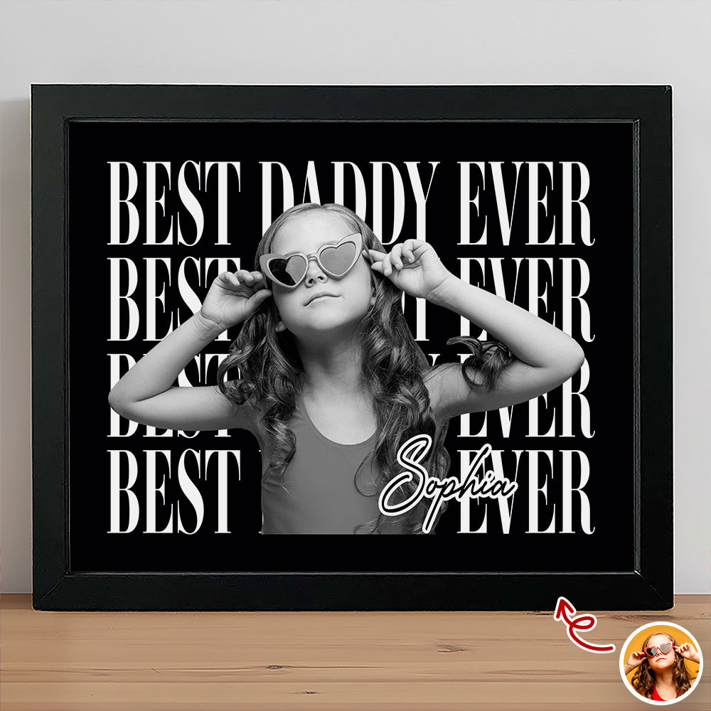 Personalized Vintage Photo Best Dad, Mom Ever Picture Frame HA75 921452
