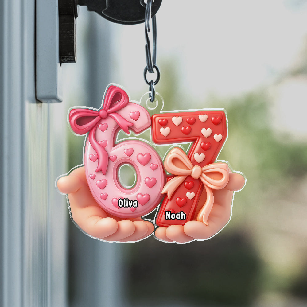 Custom Name 67 Keychain Valentine Gift TH10 898571