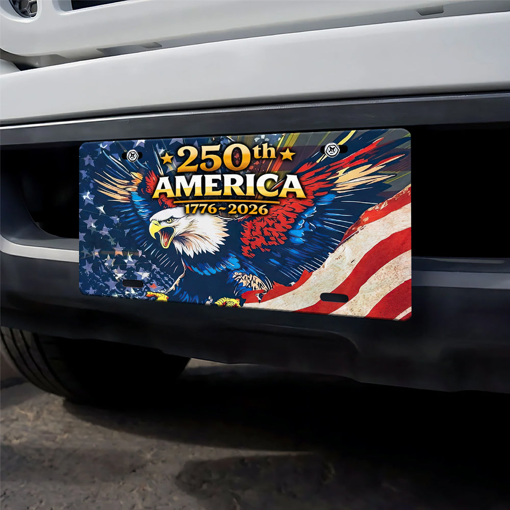 Patriotic 250th America 1776-2026 Eagle License Plate HA75 921194