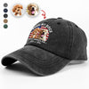 Custom Photo Even My Dogs Love America 250 Washed Denim Baseball Cap HO82 894720