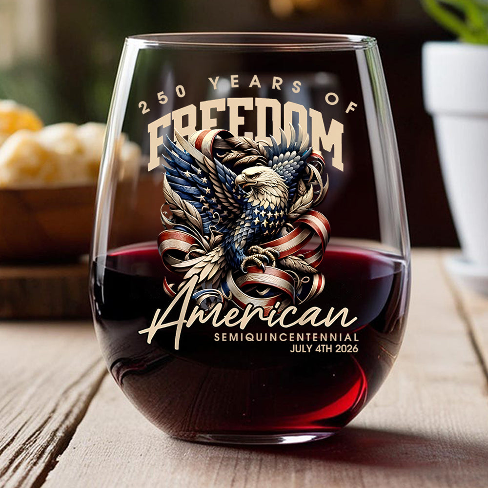 250 Years Of Freedome America Wine Glass TH10 894543