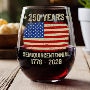 250th Anniversary United States Semiquincentennial Wine Glass HO82 894766