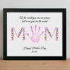 Personalized Floral Mom Handprint Picture Frame – Mother’s Day Keepsake Gift HO82 901590