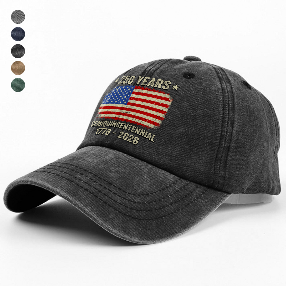Celebrate 250th Anniversary United States Semiquincentennial Washed Denim Baseball Cap HO82 894768